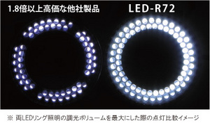 実体顕微鏡用LEDリング照明｜LED-R72（4方向独立照射）